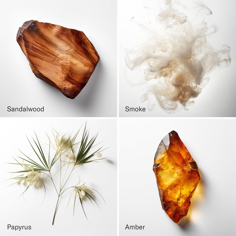 AromaTech Santal & The Hotel Set | Gift Set of Aroma Diffuser Essential Oils Blend of Santal Cardamom, Papyrus, Musk | The Hotel Peach, Red Rose, Pine - 10 Milliliter - Image 2