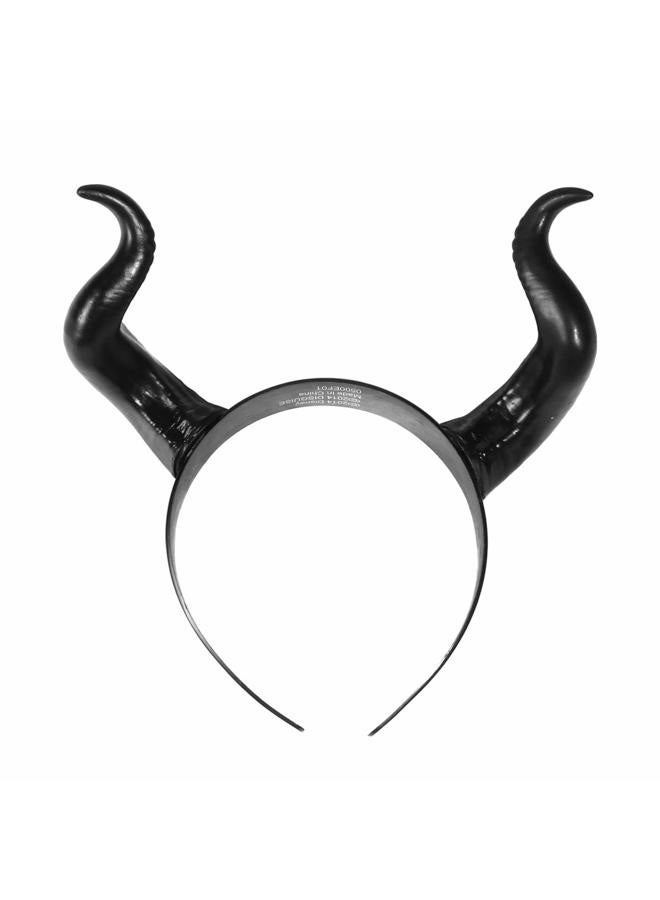 Leorx Devil Horns Headband Black Cosplay Horn Hair Hoop Halloween Dress Up Party Hair Accessories Hairdress - Image 1