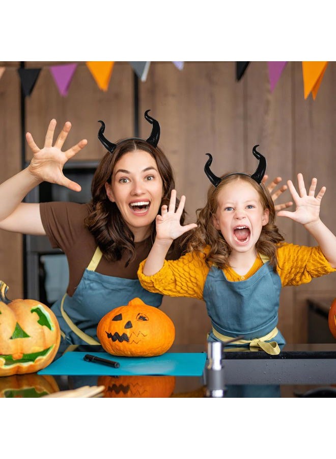 Leorx Devil Horns Headband Black Cosplay Horn Hair Hoop Halloween Dress Up Party Hair Accessories Hairdress - Image 5