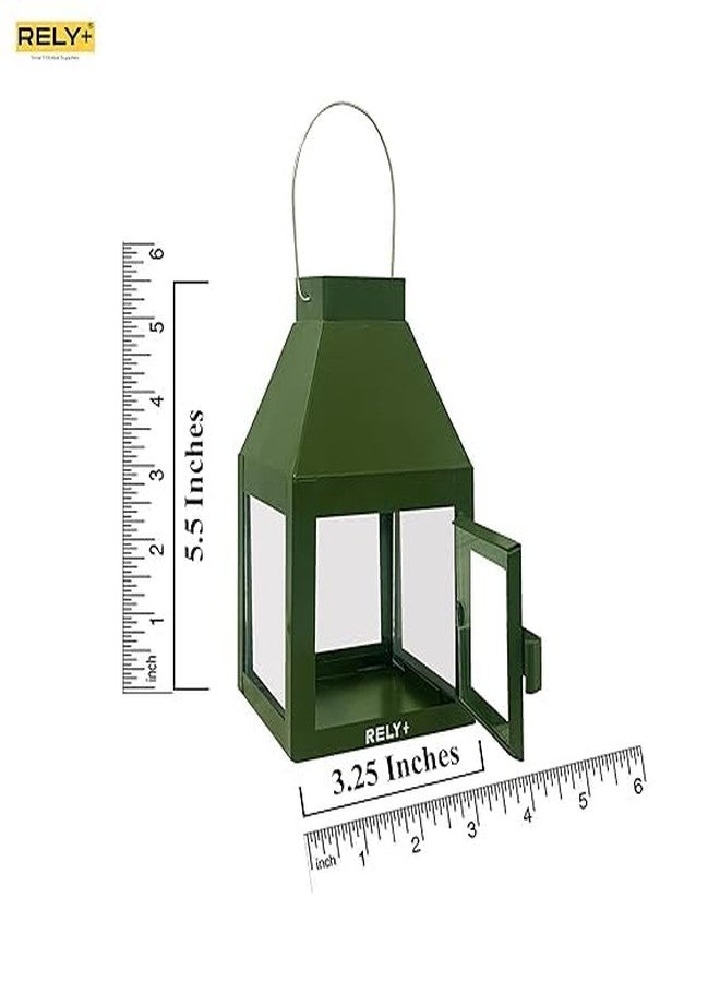 Rely+ Metal Candle Holder Lantern Decor Hanging Tealight Holder for Home Decoration Antique Collection Candle Lanterns 5.5 Inch Pack of 2 - Image 5