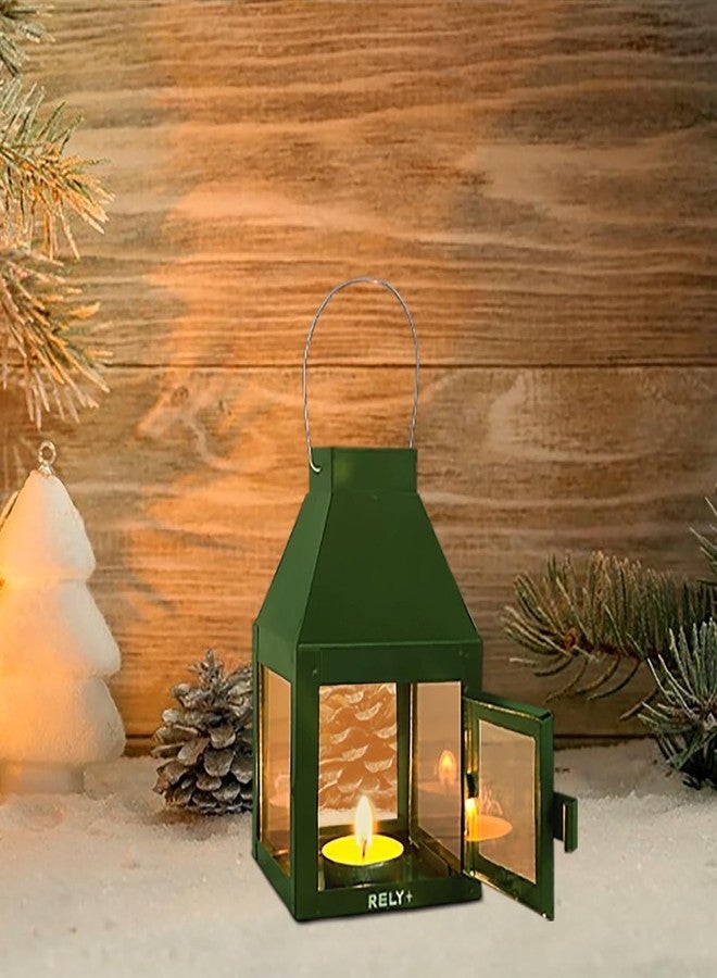 Rely+ Metal Candle Holder Lantern Decor Hanging Tealight Holder for Home Decoration Antique Collection Candle Lanterns 5.5 Inch Pack of 2 - Image 2
