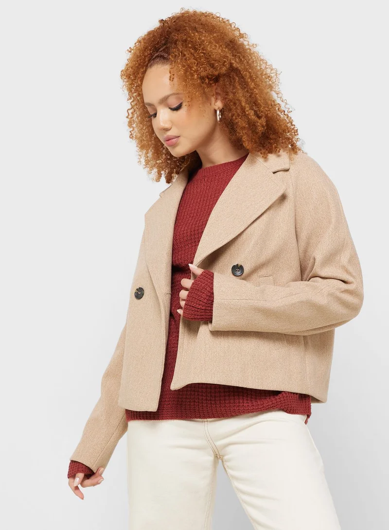 Jacqueline de Yong Button Detail Jacket