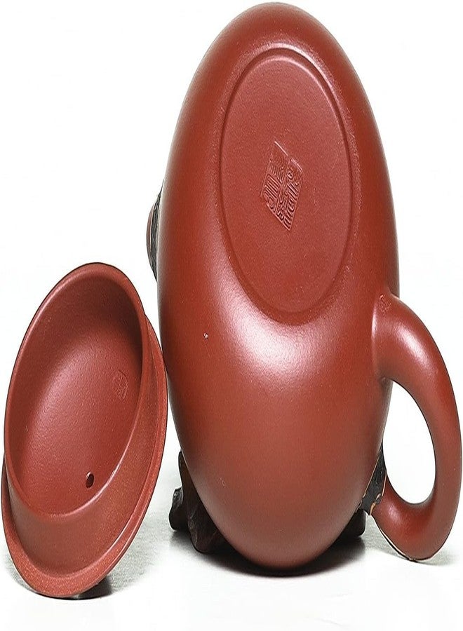 SILINE Zisha Teapot 8.6 Oz,Genuine Handmade Yixing Clay Tea Pot, Infuser Brew Chinese Kung Fu Tea Maker Set - Flower Xishi - Image 5