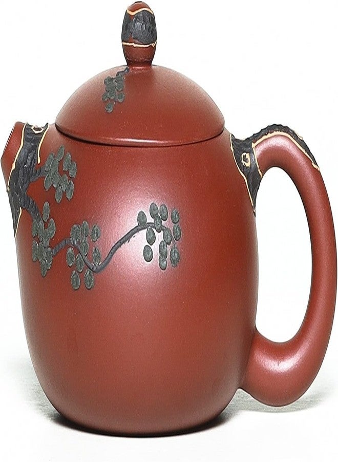SILINE Zisha Teapot 8.6 Oz,Genuine Handmade Yixing Clay Tea Pot, Infuser Brew Chinese Kung Fu Tea Maker Set - Flower Xishi - Image 1