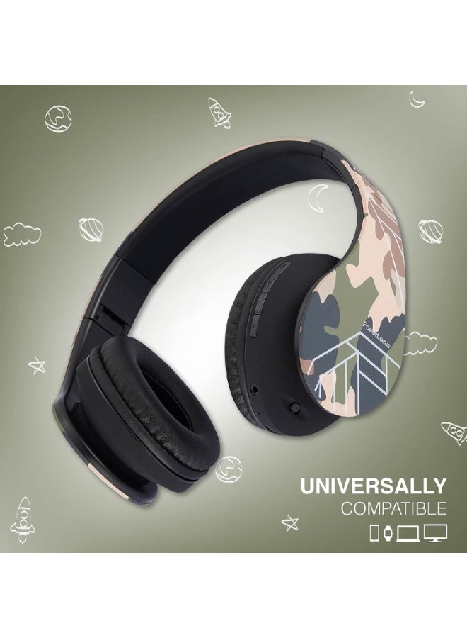 PowerLocus Kids Headphones Over-Ear, Bluetooth Wireless Headphones for Kids,with Microphone, Safe 85DB Volume Limited, Foldable with Carry Case, Audio Cable, Micro SD mode for Online Classes,PC,Phones - Image 2