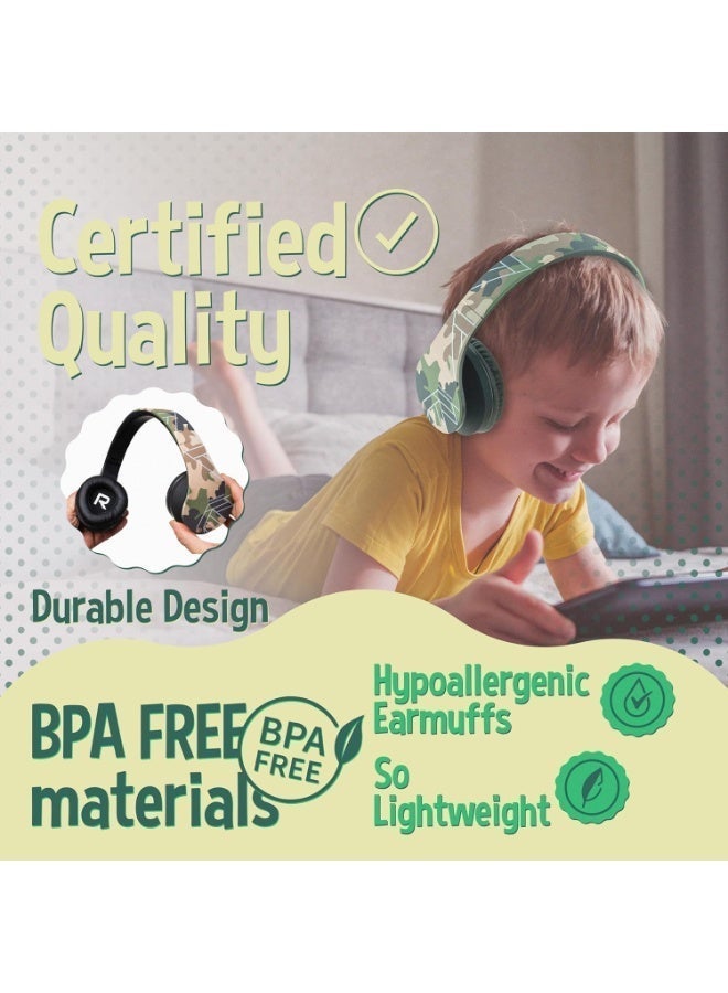 PowerLocus Kids Headphones Over-Ear, Bluetooth Wireless Headphones for Kids,with Microphone, Safe 85DB Volume Limited, Foldable with Carry Case, Audio Cable, Micro SD mode for Online Classes,PC,Phones - Image 4