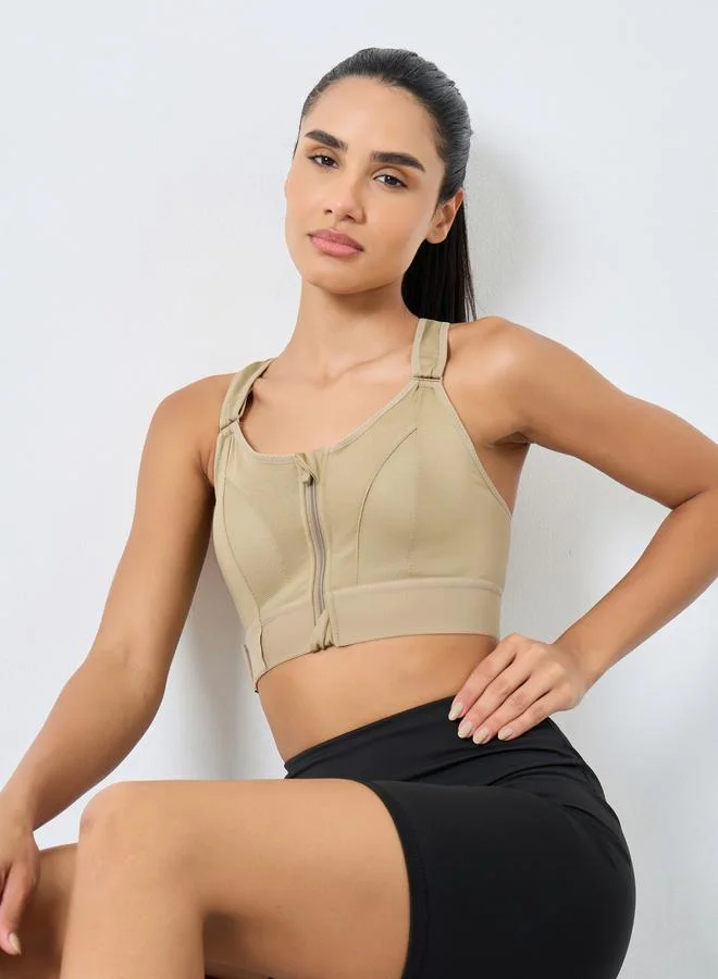 ستايلي اكتيف صدرية رياضية بتفاصيل سحاب