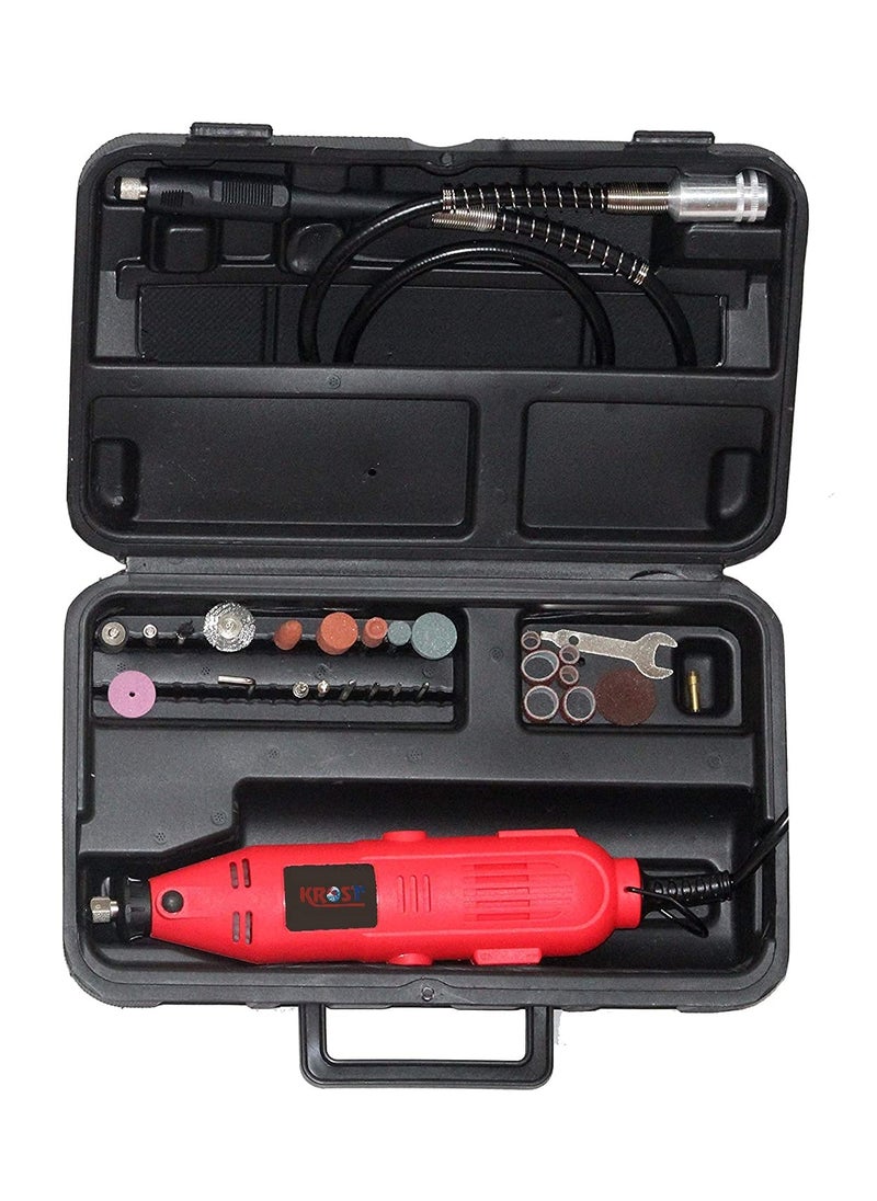 KROST KROST ELECTRIC ROTARY TOOL DIE GRINDER ACCESSORY KITDIY CRAFTS KIT ALL IN 1 WITH FREE DIAMOND COATED BURR SET FREE COMBO  - Image 2