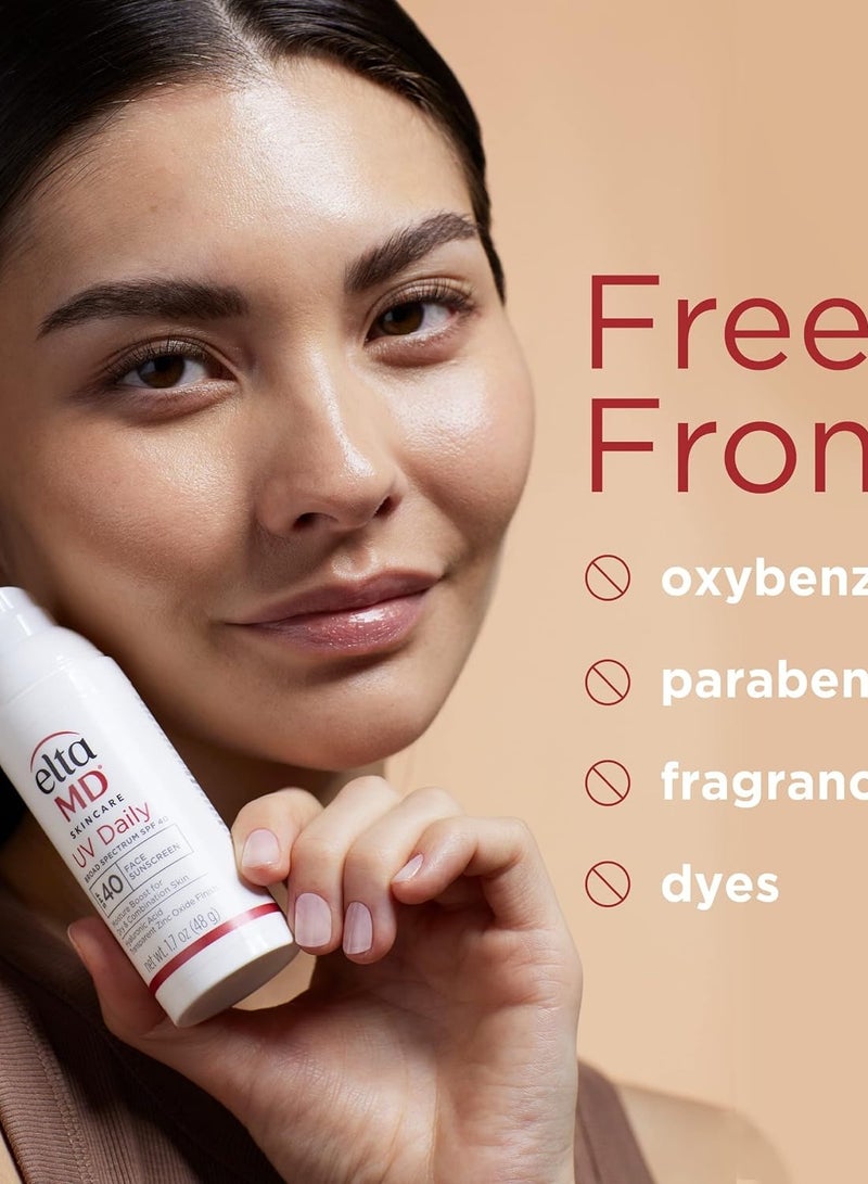 EltaMD UV Daily Tinted SPF 40 Face Sunscreen Moisturizer with Zinc Oxide, Tinted Daily Face Moisturizer with SPF, Sunscreen for Dry Skin,1.7 oz Pump - Image 2