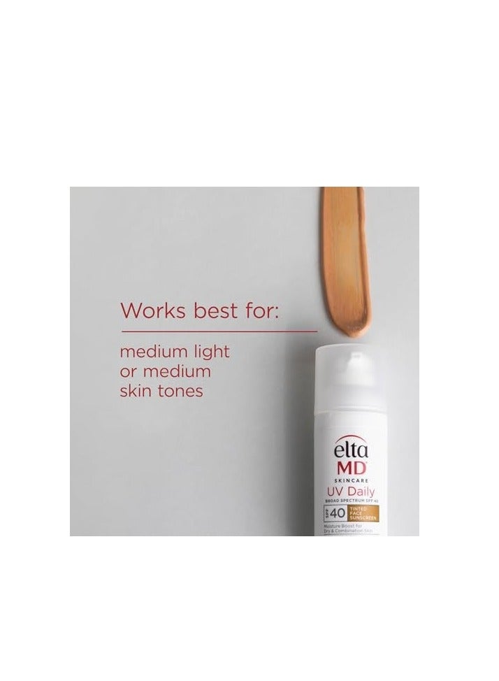 EltaMD UV Daily Tinted SPF 40 Face Sunscreen Moisturizer with Zinc Oxide, Tinted Daily Face Moisturizer with SPF, Sunscreen for Dry Skin,1.7 oz Pump - Image 5