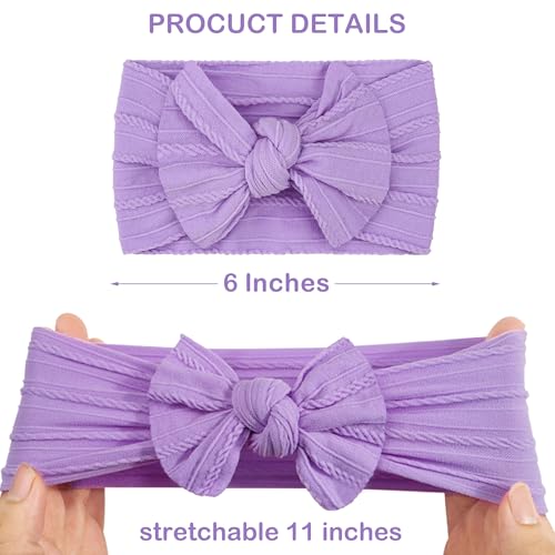 CÉLLOT Super Stretchy Soft Knot Headbands with Hair Bows Head Wrap Hair Accessories For Newborn Baby Girls Infant Toddlers Kids - Image 2