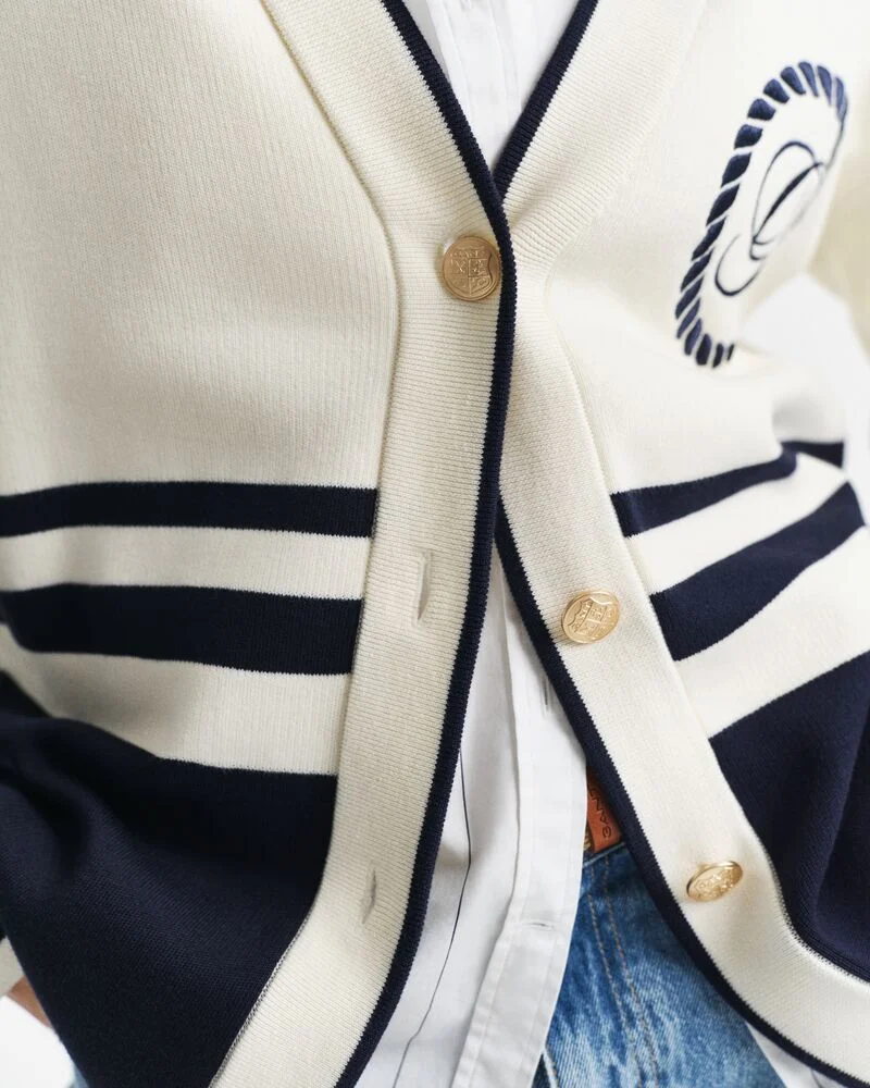 GANT Gant Varsity V-Neck Cardigan