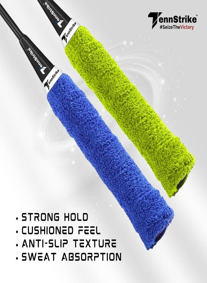 Tennstrike Towel Grip for Badminton | High Moisture & Sweat Absorption | Cushioned Feel with Firm Hold | Anti-Slip Towel Overgrip | Multiple Colors | Pro Player Choice - Image 4