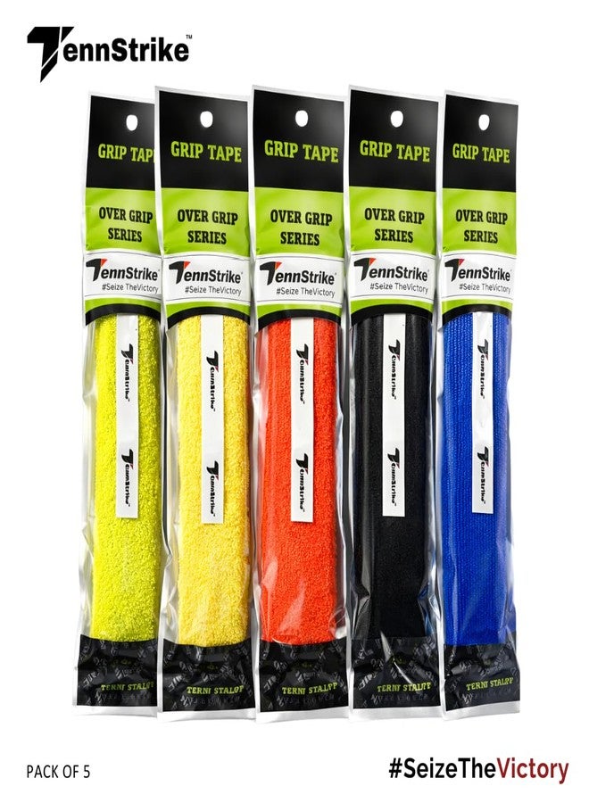 Tennstrike Towel Grip for Badminton | High Moisture & Sweat Absorption | Cushioned Feel with Firm Hold | Anti-Slip Towel Overgrip | Multiple Colors | Pro Player Choice - Image 2