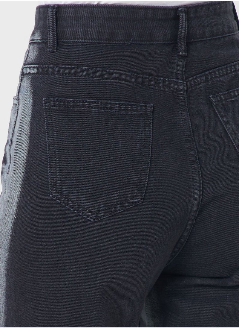 Ginger - Contrast Side Panel Straight Fit Jeans - Image 1