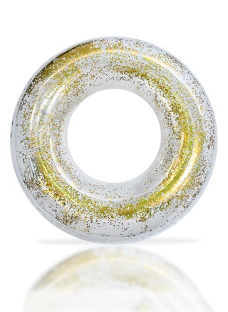 Pool Float,Pool Floats Kids Summer Glitter Pool Tube with Confetti,Transparent Inflatable Floating Tubes for Adults and Kids,Gold - view 5