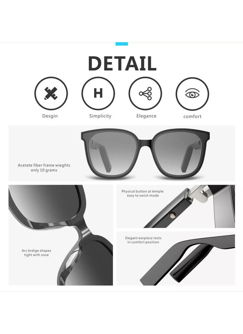 Generic Wireless TWS Bluetooth Smart Audio Sunglasses, Open Ear Headphones , IP67 Waterproof, UV400 Anti-Blue Ray , Built-in Microphone & Call Answering  - Image 5
