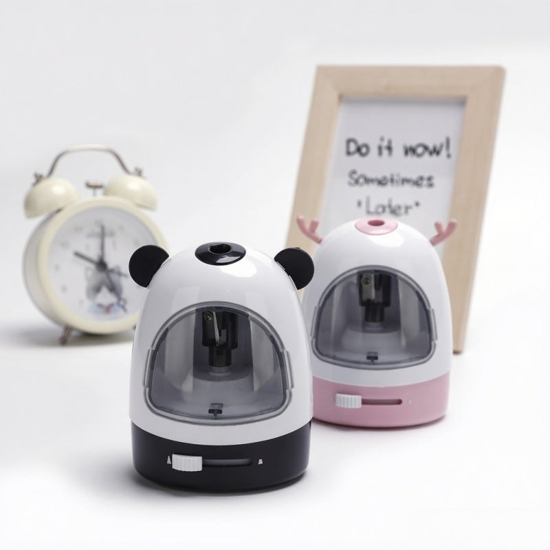Electric Pencil Sharpener: Pink 2 AA Batteries Operated - Sharpness-adjustment Auto Electric Pencil Sharpener for Kids Home Classroom Office - Image 4