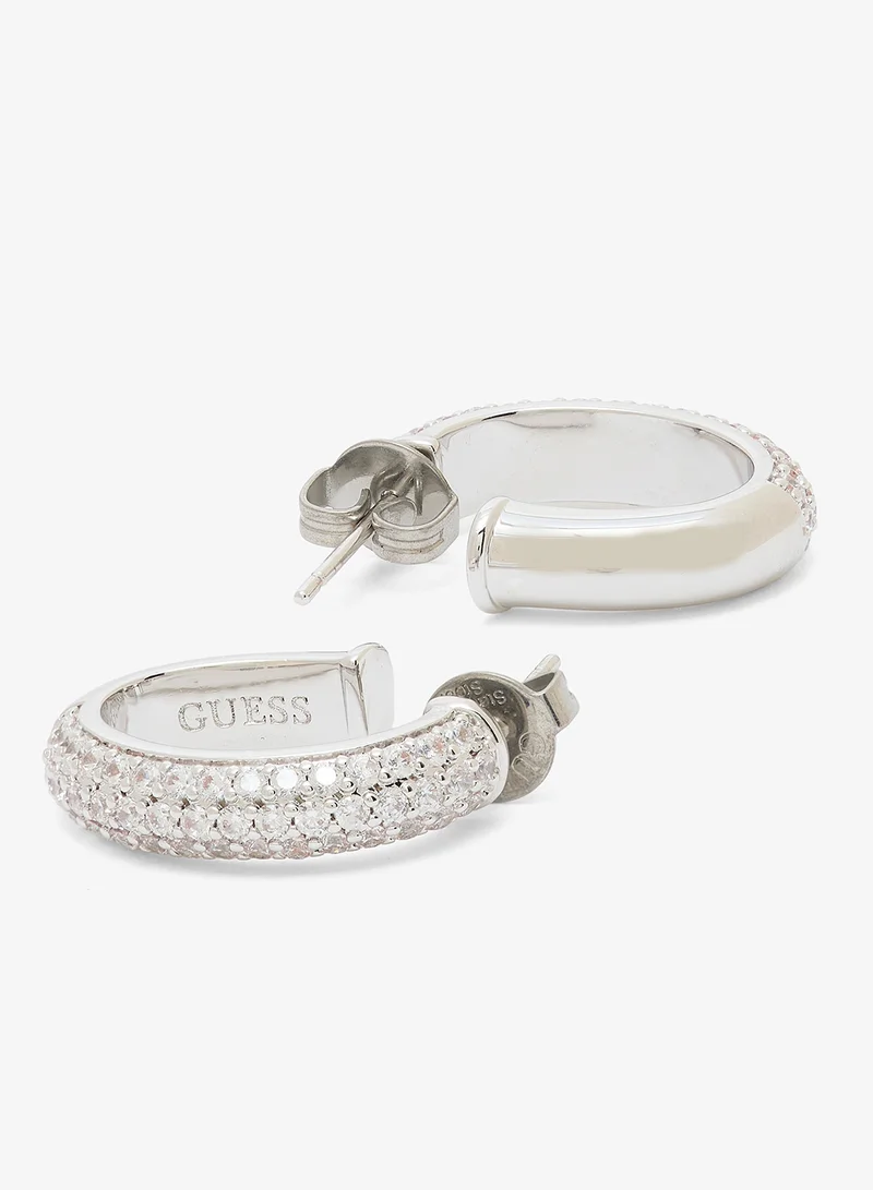 جس أقراط دائرية مرصعة بالزركون