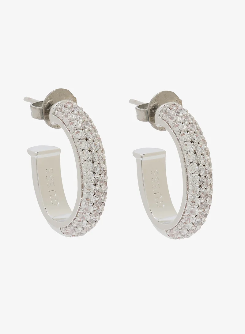 جس أقراط دائرية مرصعة بالزركون