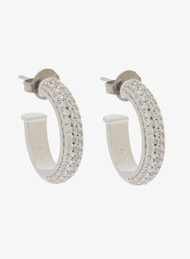 جس أقراط دائرية مرصعة بالزركون - Image 1