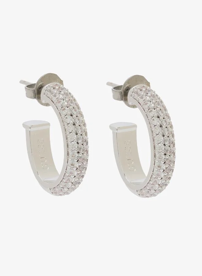 Essenza Pave Hoop Earrings