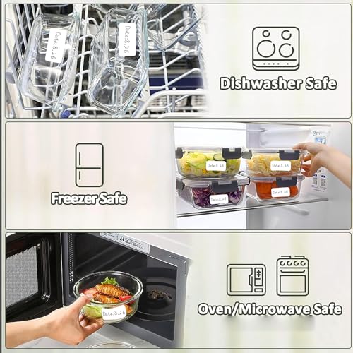 Lrogoe 1000 Pcs Blank Removable Freezer Labels Water Oil Resistant for Food Containers Jars Pantry Organization (Each Measures 1” x 2”) - Image 5