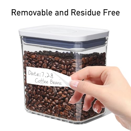 Lrogoe 1000 Pcs Blank Removable Freezer Labels Water Oil Resistant for Food Containers Jars Pantry Organization (Each Measures 1” x 2”) - Image 2