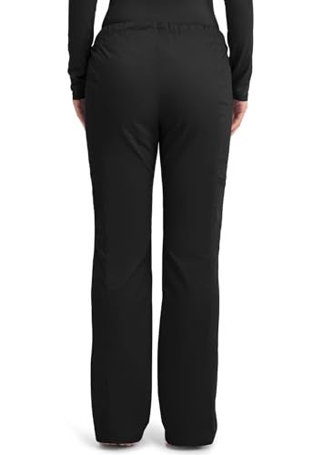 Cherokee Women's Workwear Core Stretch Drawstring Cargo Scrubs Pant, Black, Medium - Image 4