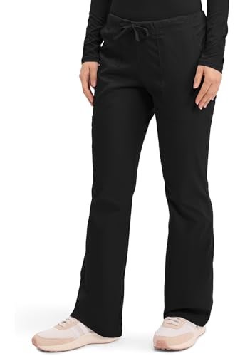 Cherokee Women's Workwear Core Stretch Drawstring Cargo Scrubs Pant, Black, Medium - Image 3