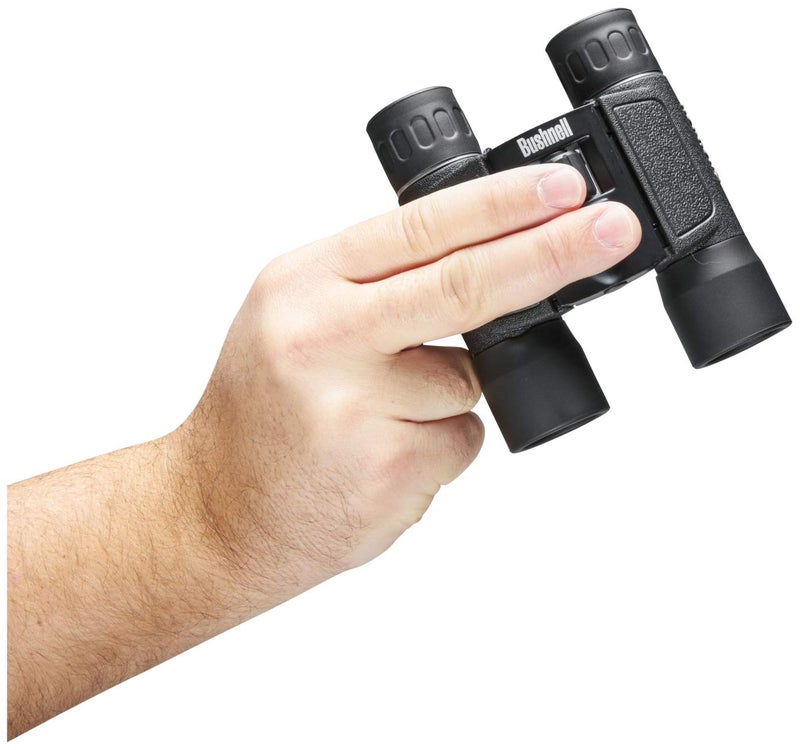Bushnell مناظير بوشنل باو فيو 10x25 المدمجة، عالية القوة، قابلة للطي، خفيفة الوزن وقابلة للنقل، مع قبضة غير قابلة للانزلاق، باللون الأسود - مثالية للرياضة، والحياة البرية، والمغامرات الخارجية - Image 2