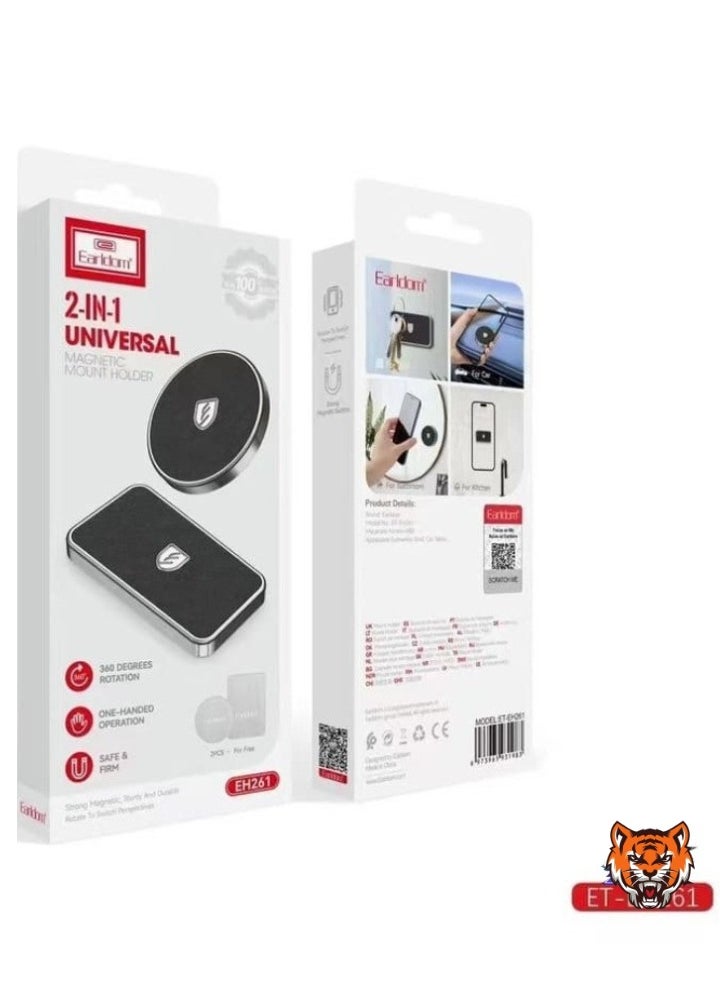 TIGER - "Magnetic Car Holder – Dashboard Mount, Black, Secure Grip for Smartphones" - Image 1