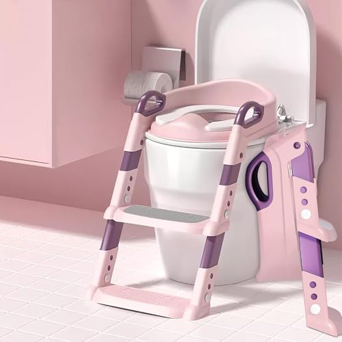 Skylofts Baby Potty Training Seat Potty seat for Kids 1-3 Years Potty Training Stair Potty Seat for Kids 2-5 Years (Pink) - Image 2