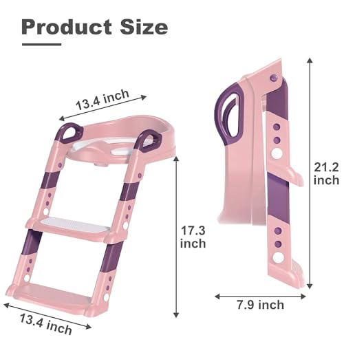 Skylofts Baby Potty Training Seat Potty seat for Kids 1-3 Years Potty Training Stair Potty Seat for Kids 2-5 Years (Pink) - Image 3