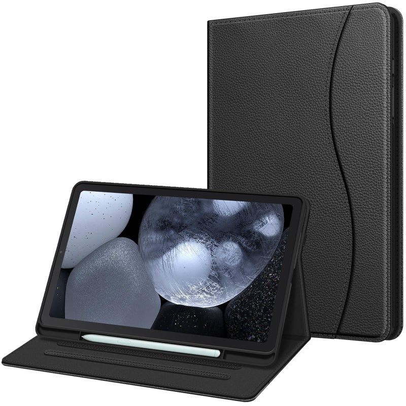 Fintie Case for Samsung Galaxy Tab S6 Lite 10.4 Inch 2024/2022/2020 with S Pen Holder, Multi-Angle Viewing Soft TPU Back Cover with Pocket Auto Wake/Sleep, Black - Image 1