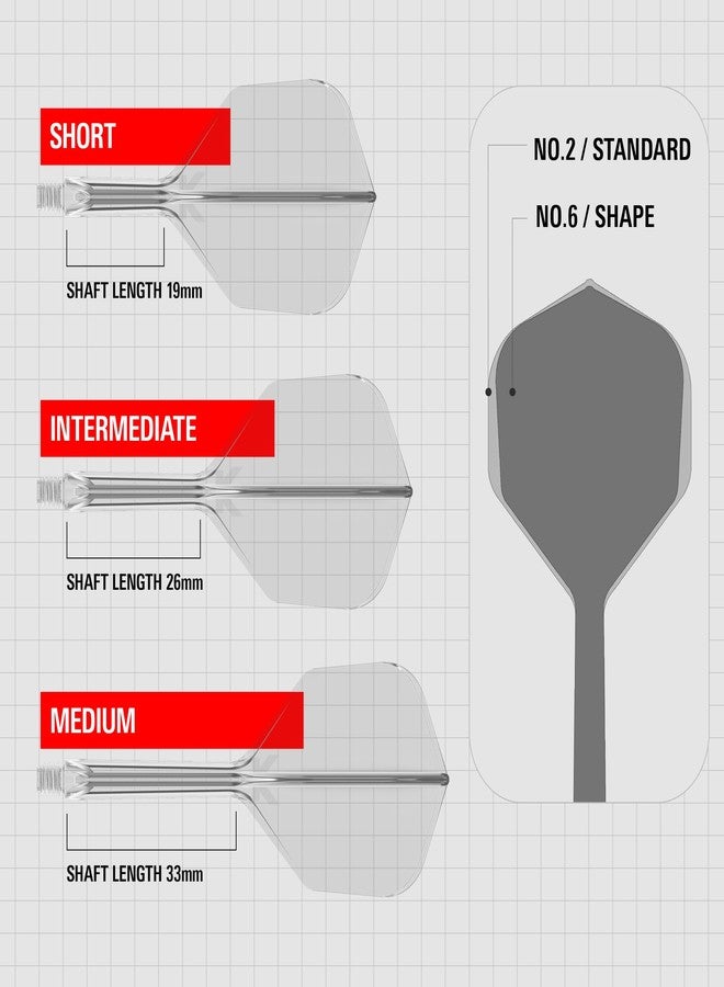 تارجت دارتس ريش وأعمدة سهام Target Darts K Flex المتكاملة، رقم 6 شفاف (متوسط) | عبوة من 3 قطع K-Flex - رقم 6، ريشة وعمود سهام Kflex مصبوبة بالكامل في قطعة واحدة | ملحقات سهام احترافية - Image 3