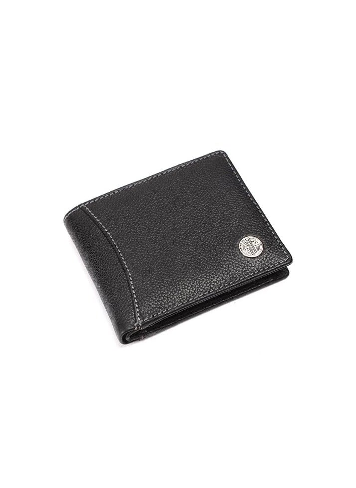 HAMMONDS FLYCATCHER - HAMMONDS FLYCATCHER Genuine Leather Wallet for Men, RFID Protected Leather Purse for Men, Money Purse for Men, Bi-Fold Wallet, 6 Card Slots, 3 ID Slots, Coin Pocket, Hidden Pockets - Black - Image 1