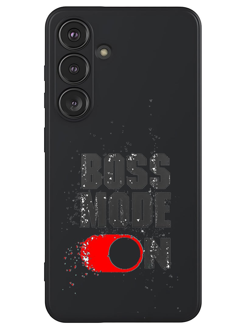 Theodor Protective Slim Fit Case Liquid Silicone Cover with Full Body Protection Anti-Scratch Shockproof Case For Samsung Galaxy S25 (Black) - Boss Mode - Image 1