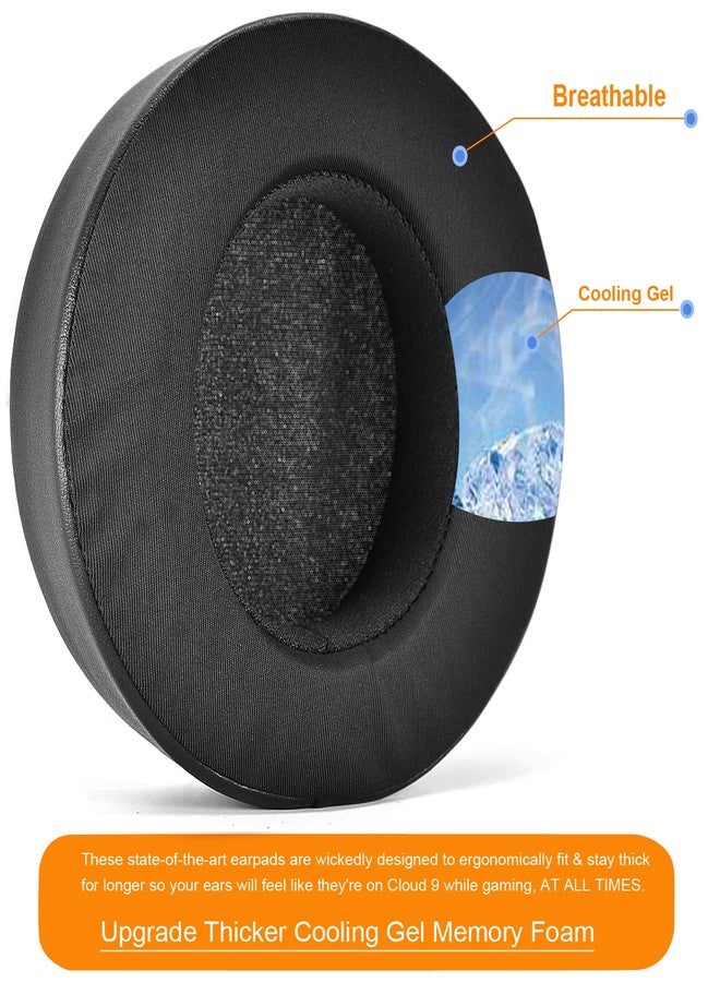 defean X2 X1 Earpads Replacement Ear Pads Cushions Cover Earpads Compatible with Philips Audio Fidelio X2 HR X1 Wired Headphones (Black Cooling Gel) - Image 5