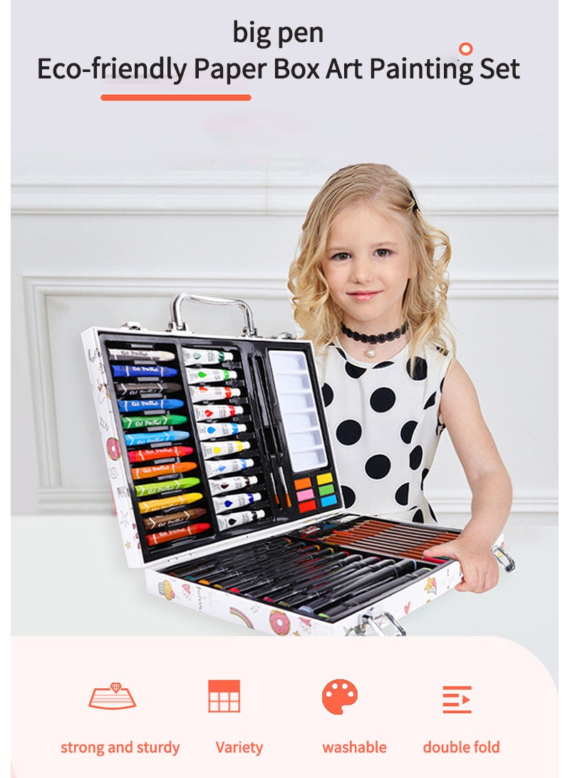 Kidle 53pc Marker Crayon Color Lead Acrylic Paint Powder Brush Art Painting Set For Kids - Image 1