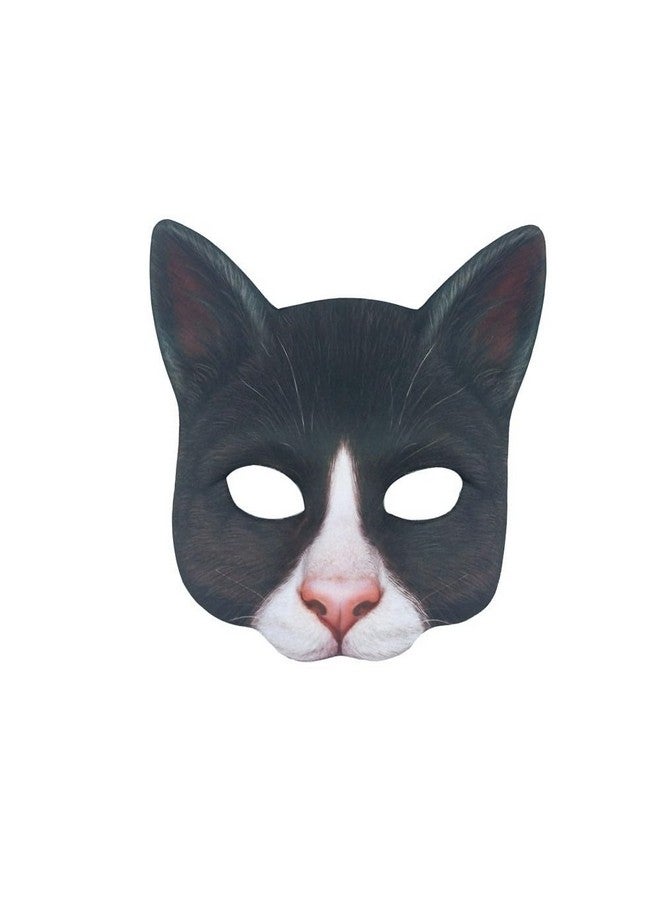 Hosfairy 1Pcs Halloween Half Face Cat Mask Animal Cat Mask For Halloween Christmas Easter Novelty Costume Party Accessory(Style D) - Image 1