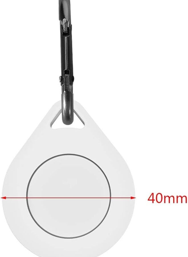 Soft Silicone Protective Case Cover for Apple AirTag Tracker White - Image 4