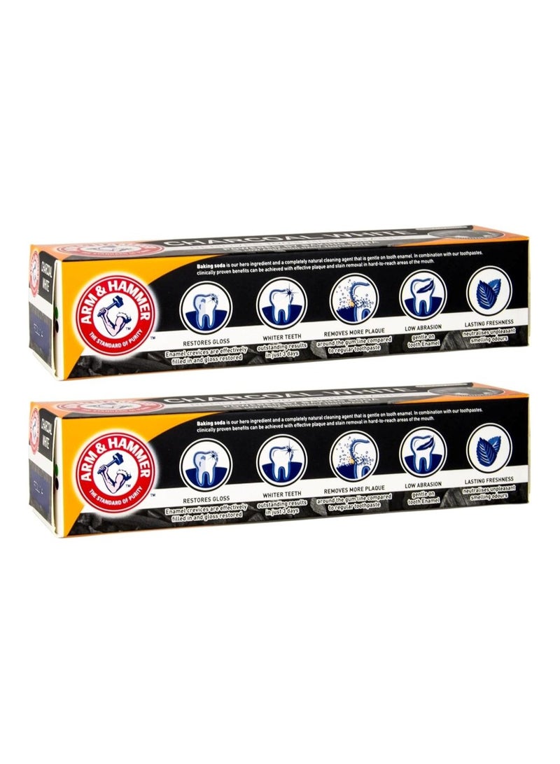 Arm & Hammer ARM & HAMMER Charcoal White Toothpaste 75ml 2PCS