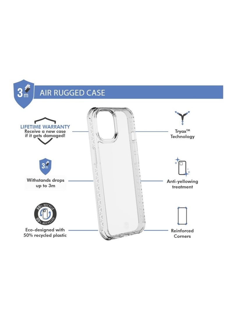 FORCE Force Case iPhone 14 AIR Reinforced Case Lifetime Warranty Transparent - 50% Recycled plastic  - Image 2