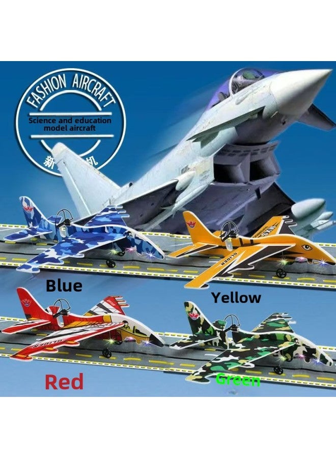 Children's Toys Double-wing Swing Hand Throwing Electric Foam Gliding Aircraft Simulation Model Air Model Wholesale-Color:Upgraded Version Of Colorful 81192-with Landing Gear-with Light - Image 5