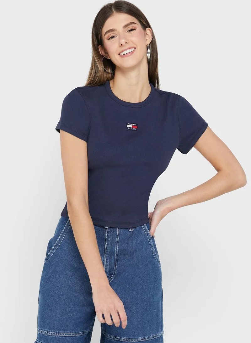 TOMMY JEANS Round Neck Logo Top
