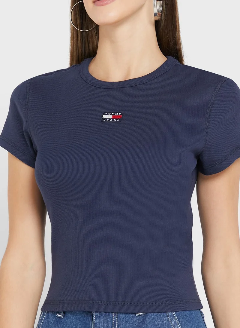 TOMMY JEANS Round Neck Logo Top
