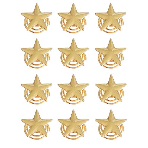 Beetoo 12 Pack Spiral Star Hair Clips Vingate Star Hair Pins, Bridal Twist Hairpin Headpieces for Women Wedding Party (Gold) - Image 1