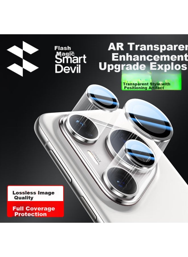 SmartDevil Shanmo Lens Protector For Huawei Pura80pro/+ , P80pro+ Tempered Glass Film, Anti-fingerprint, Auto-positioning Camera Protection Film, Transparent, 1 Set - Image 1