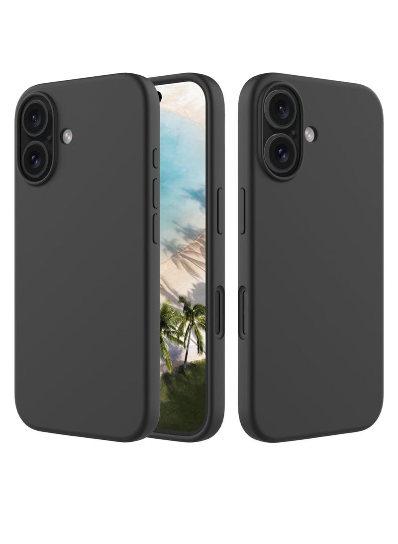 Slim Fit Soft TPU Case for iPhone 16 - Matte Black - Image 1